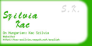 szilvia kac business card